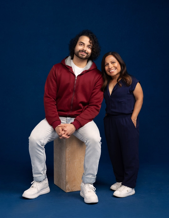 Photo of Arti Shah with a co-star.webp