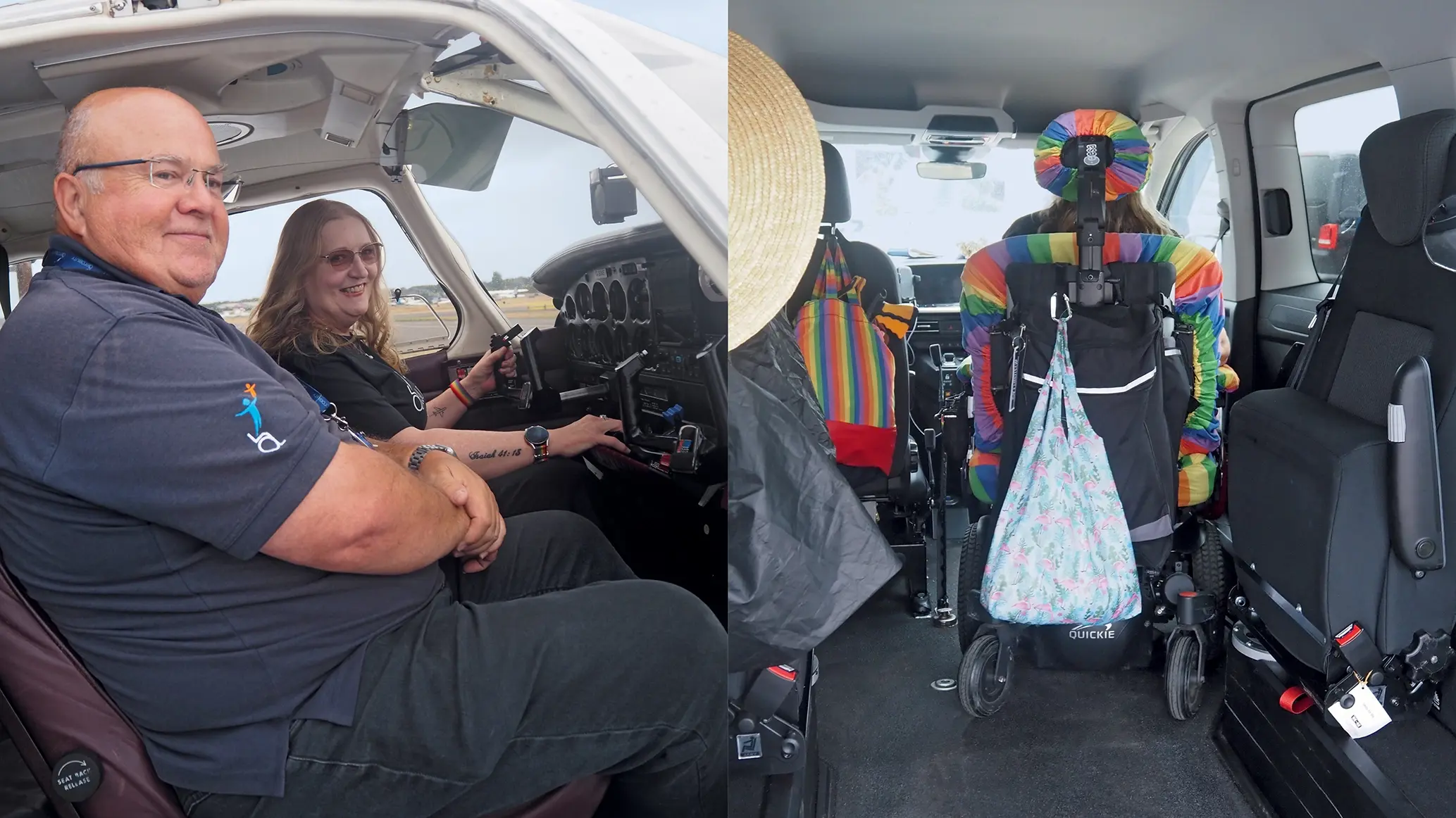 an-image-of-a-man-and-female-wheelchair-user-in-a-the-cockpit-of-an-aeroplane-next-to-a-a-rear-view-image-of-a-wheelchair-user-in-a-drive-from-wav.webp