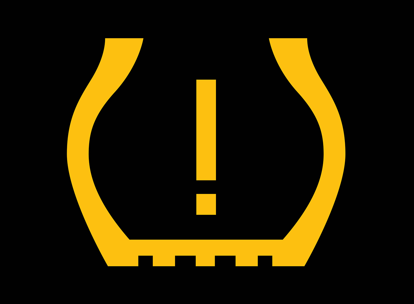 car low tyre pressure warning light