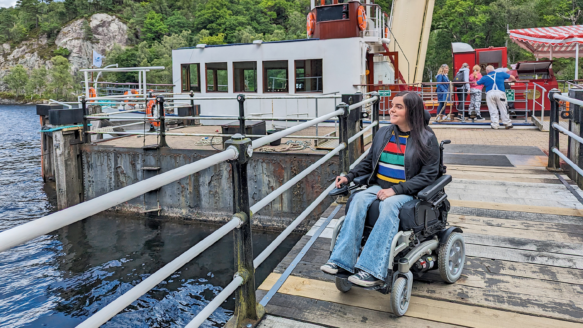 Emma at the the Sir Walter Scott steamship