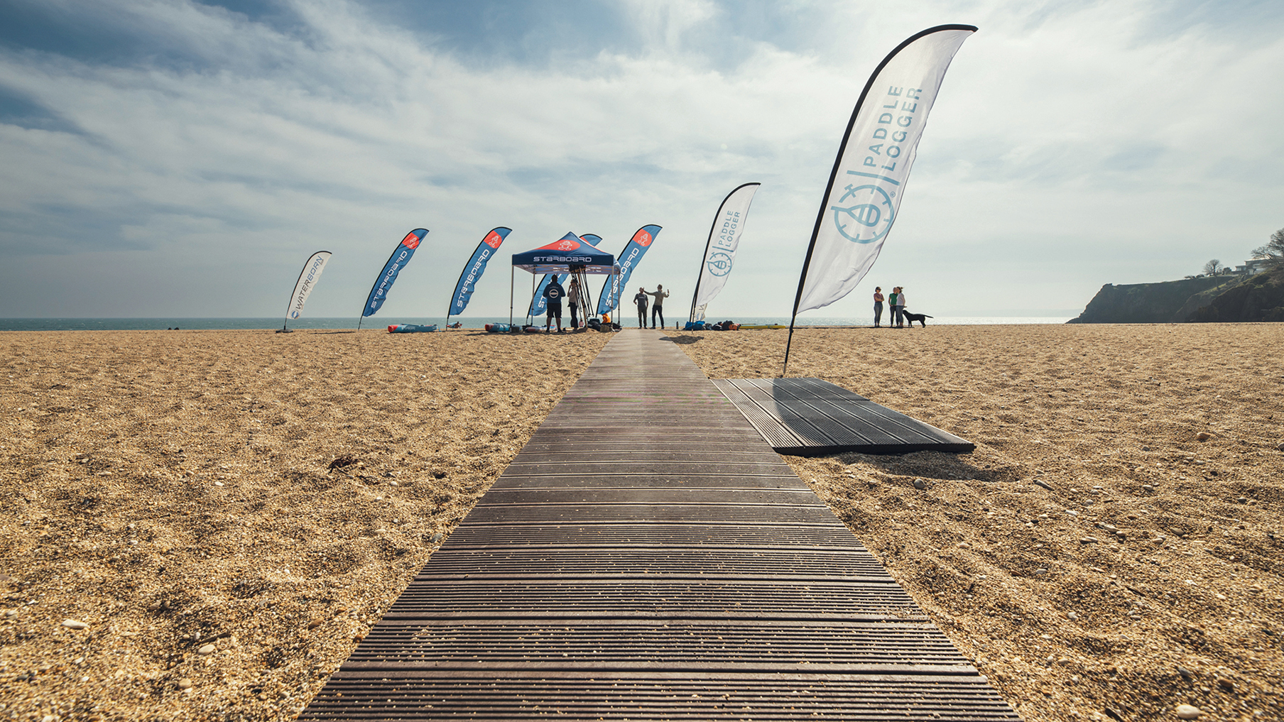 An accessible boardwalk at Blackpool Sands