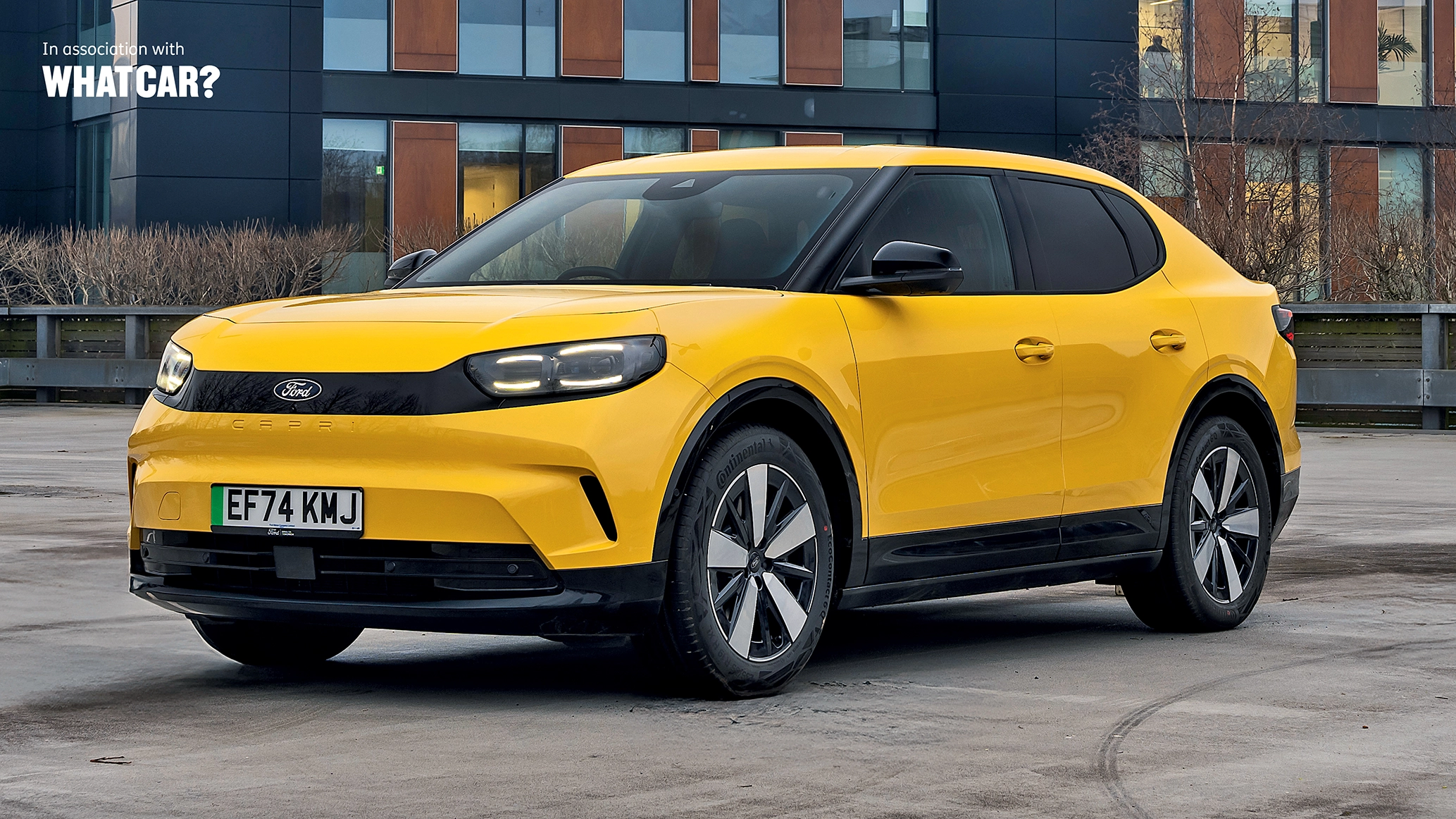 A Ford Capri pictured in an open car park