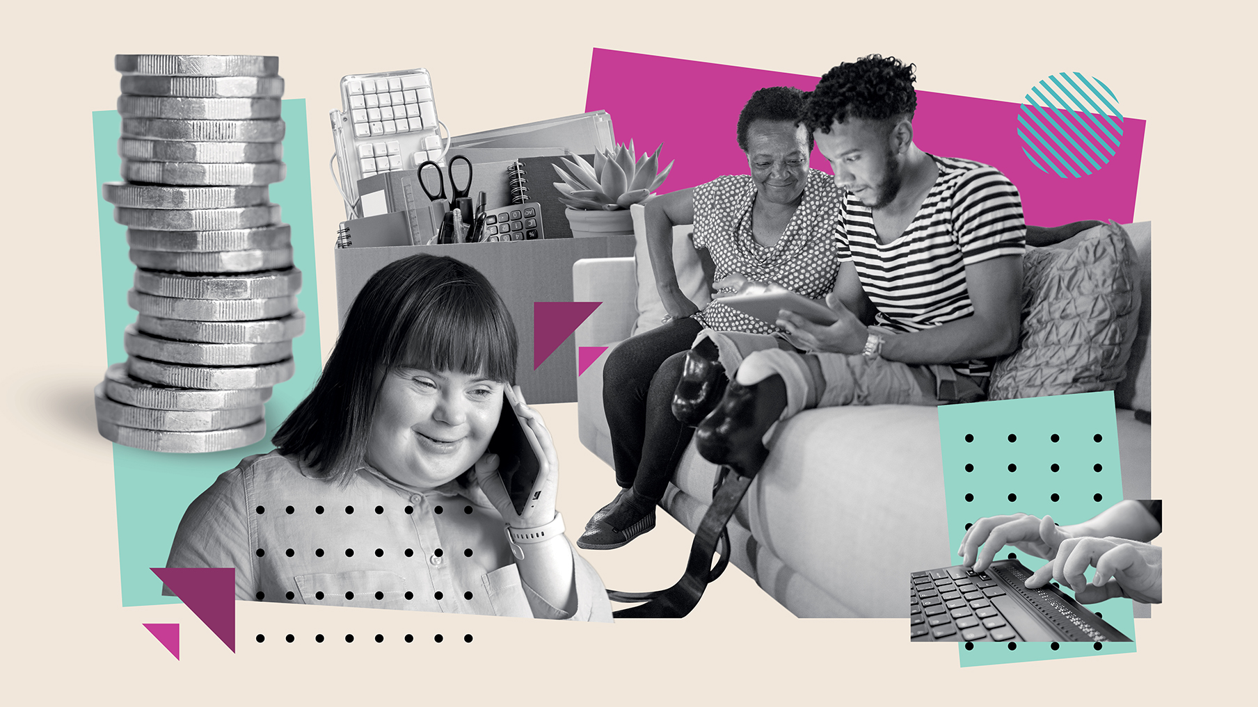 A collage of images showcasing preparing for adulthood