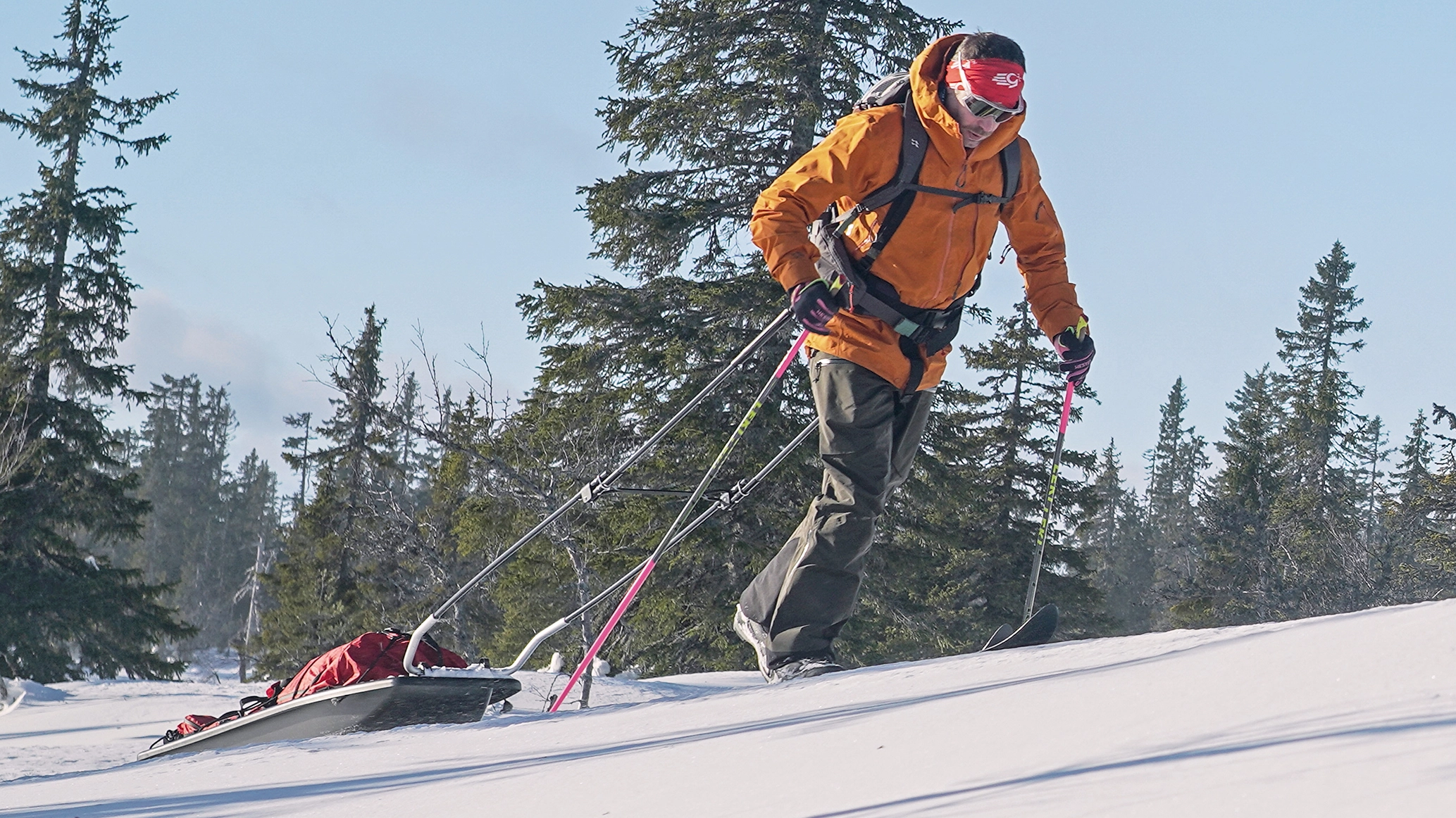 A photo of Jonny training for his South Pole expedition