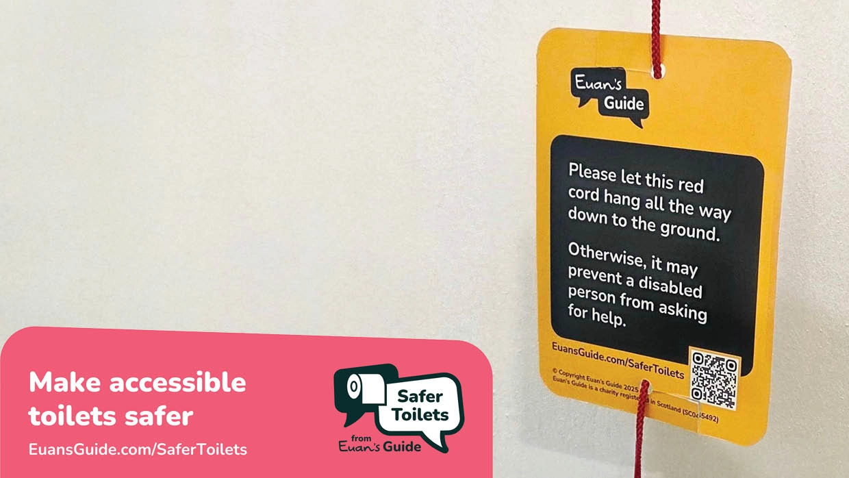 Image of the red cord with the card