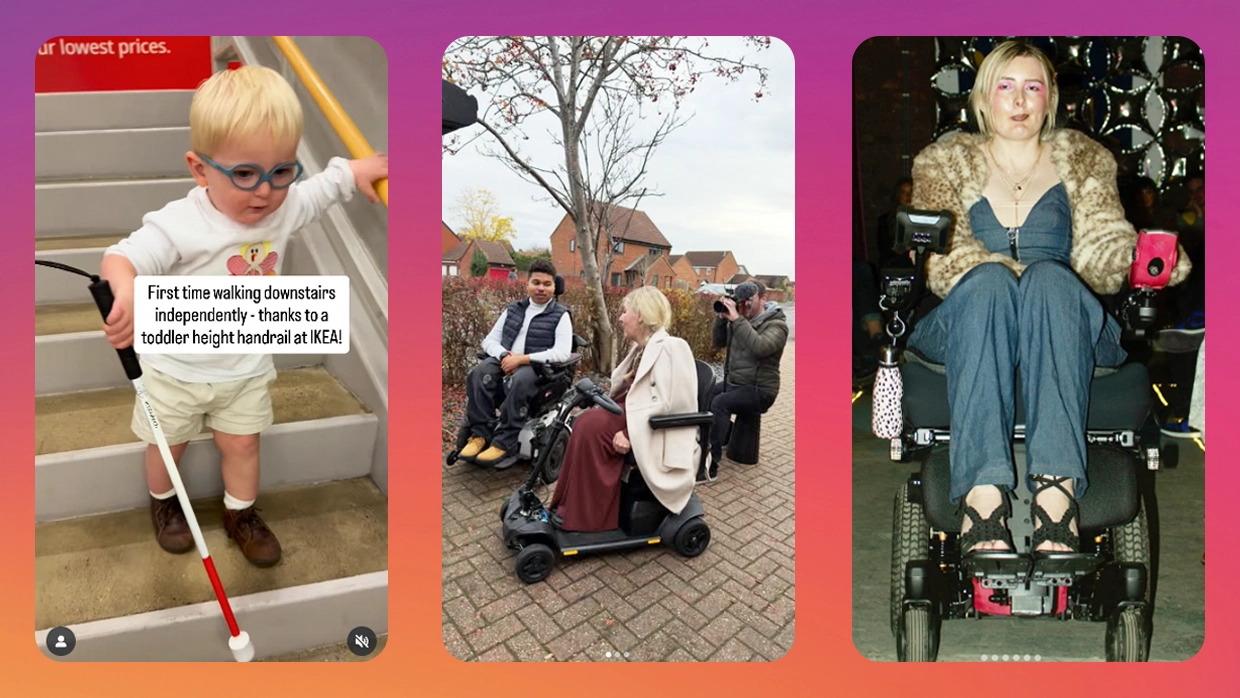 Photo of the the three Instagram accounts side-by-side