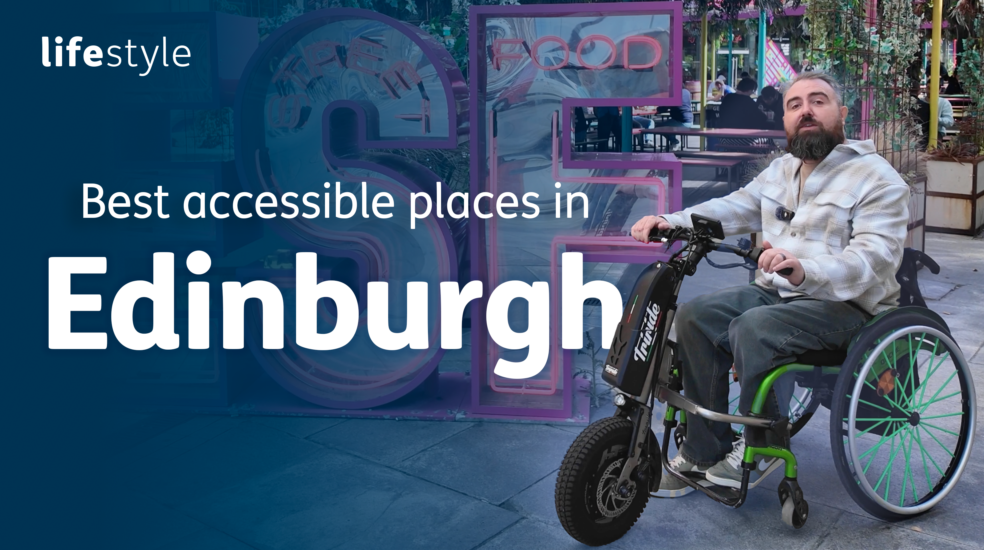 Image of a man in a wheelchair for the best accessible places in Edinburgh article